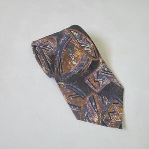 Vintage Christian Dior Monsieur Standard Purple‎ Abstract Silk Tie Necktie